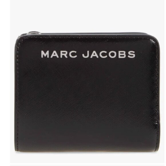 Marc Jacobs Trademarc Mini Compact Wallet Black - Picture 1 of 14